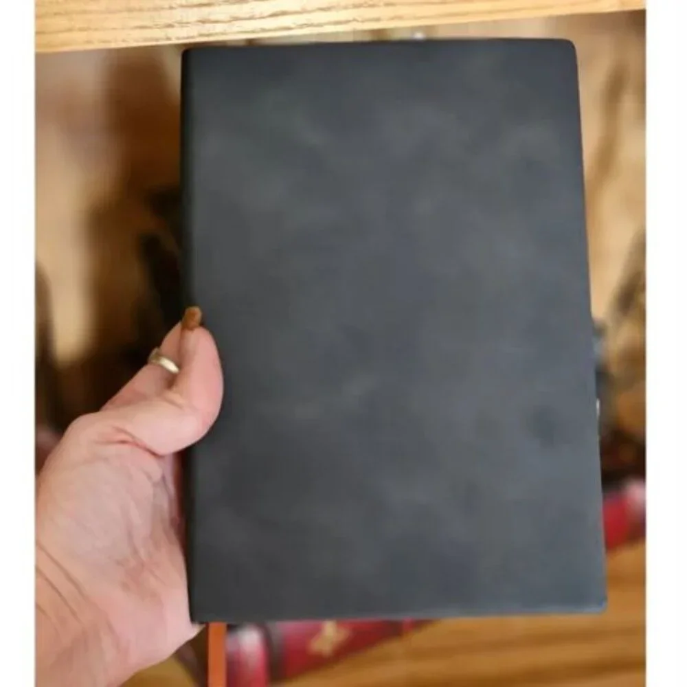 Black A5 Leather Soft Cover Journal Notebook